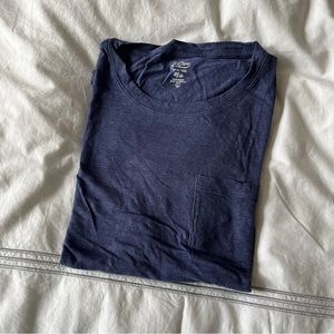 J Crew Linen Pocket Tee, Navy